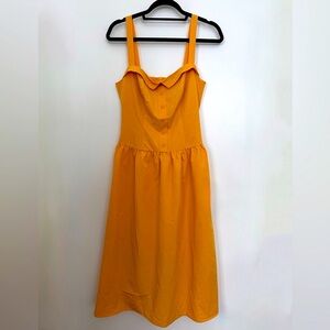 RIHOAS Vibrant Orange Collared Dress
